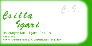 csilla igari business card